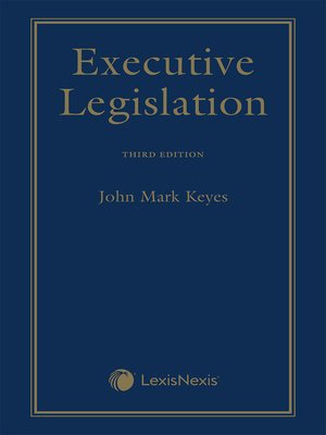 cover image of Executive Legislation